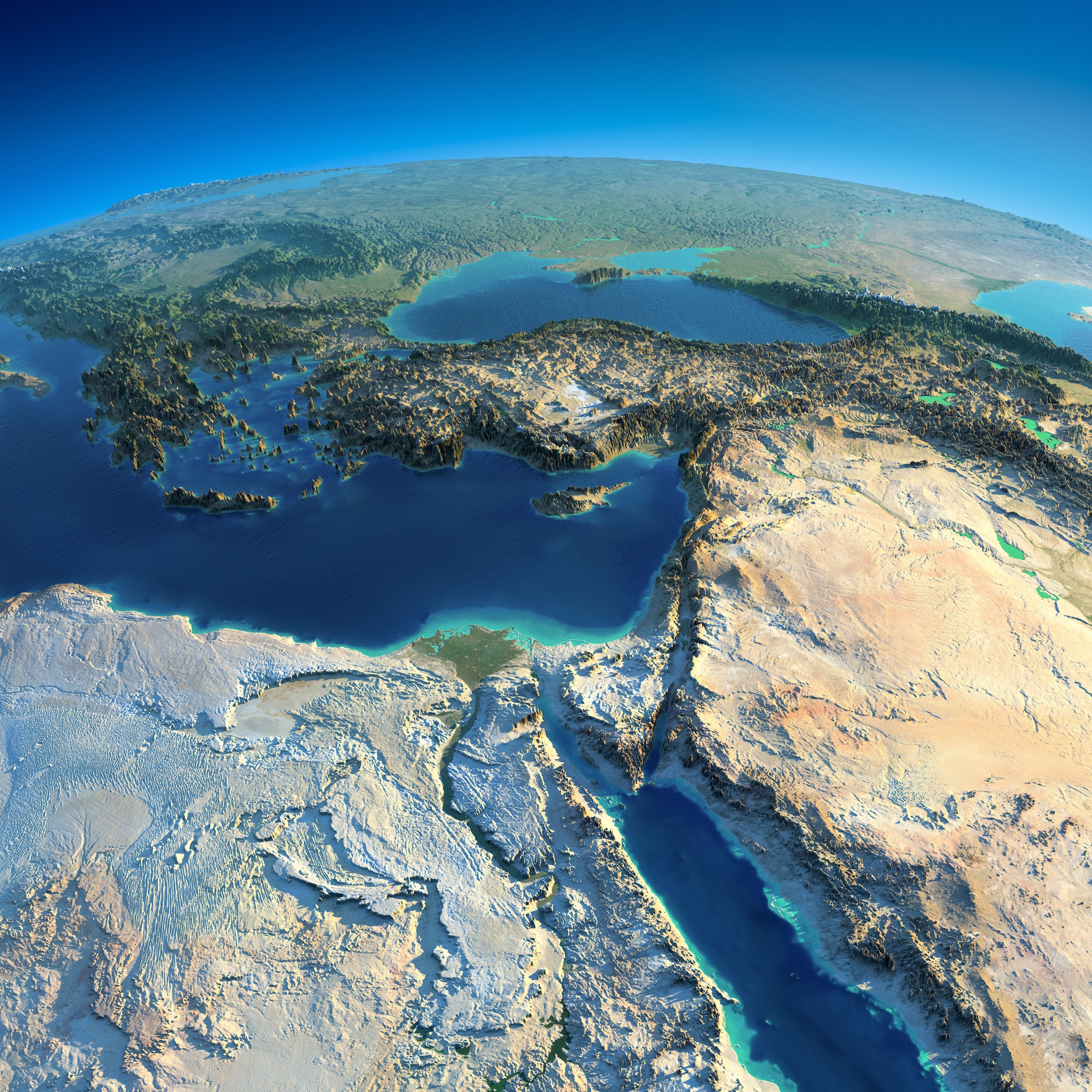 La Turquie depuis l'espace papiers peints photo