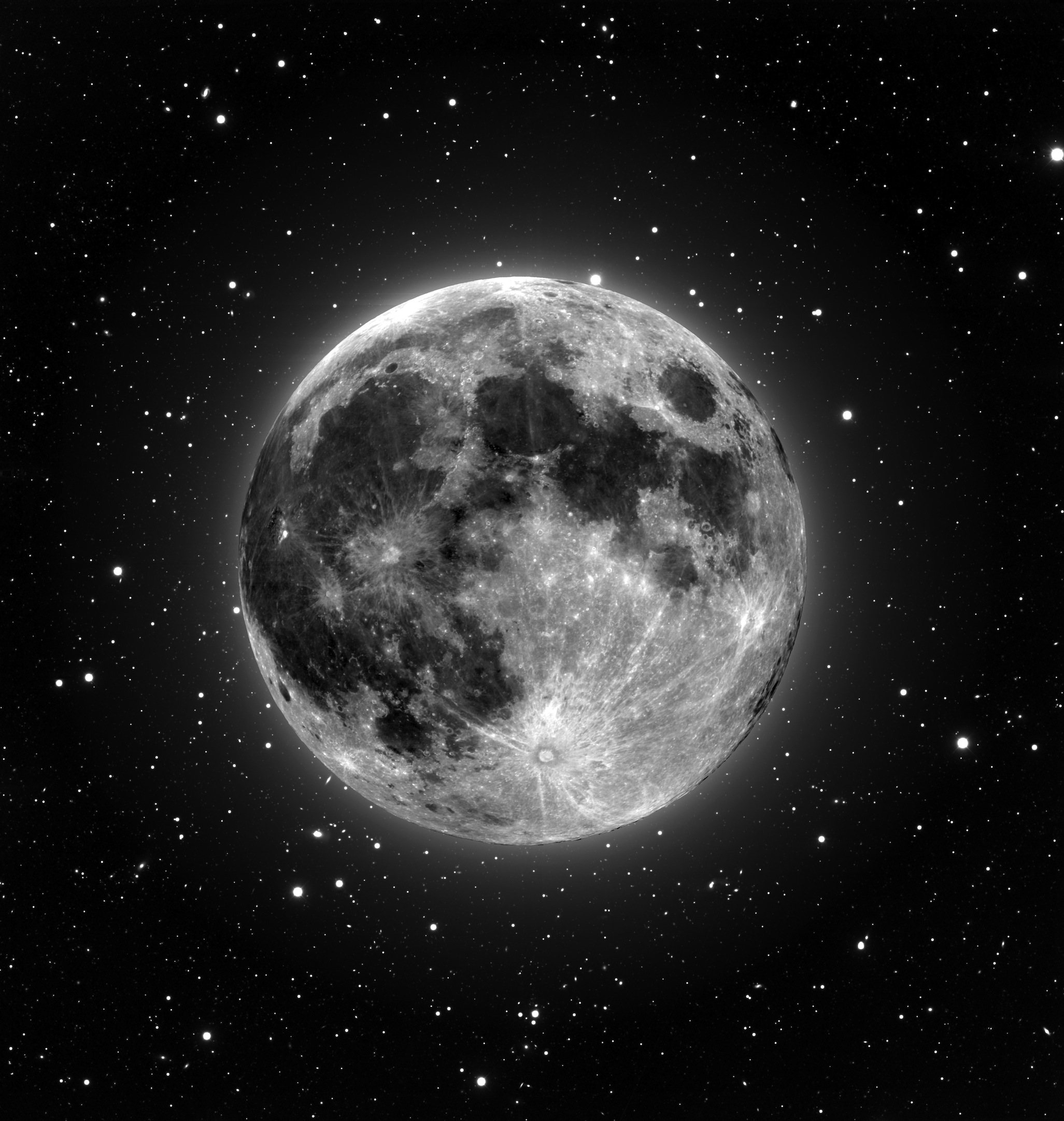 Lune et les étoiles tapisserie murale